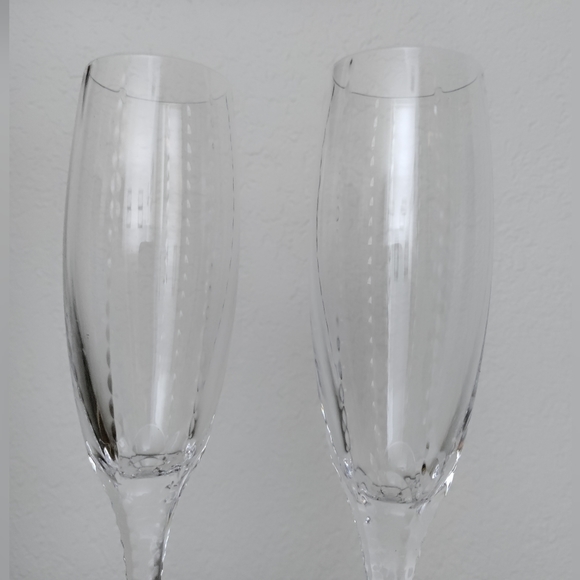 (2) Fabergé 10" Champagne Flutes Bristol Pattern by FABERGE - Picture 5 of 6